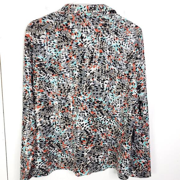 Exclusively Mistook Jacket Womens Large Artsy Full Zip Lightweight Abstract - Picture 7 of 7